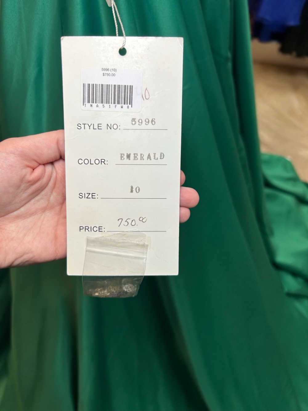 Rachel Allan Emerald Green Beaded Sweetheart Prom Gown - Picture 3 of 3